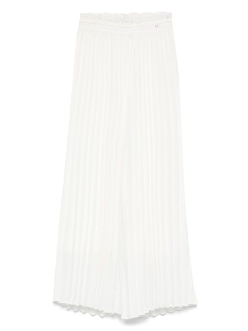 Plissé trousers - White