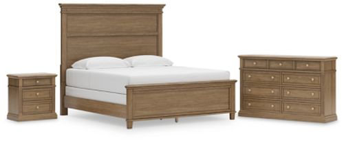Mylarken King Panel Bed with Dresser and Nightstand, Brown