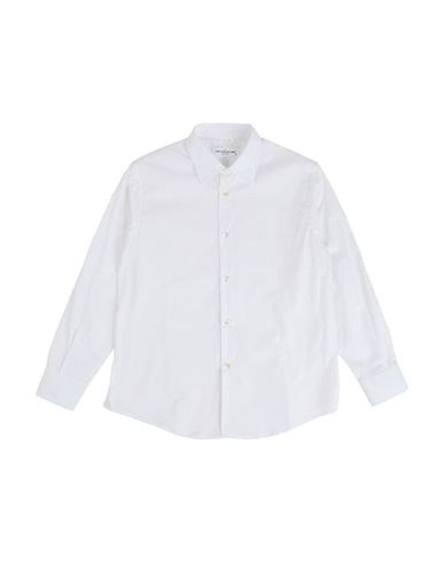 Kid Boy Shirt White Size 13 Cotton, Elastane