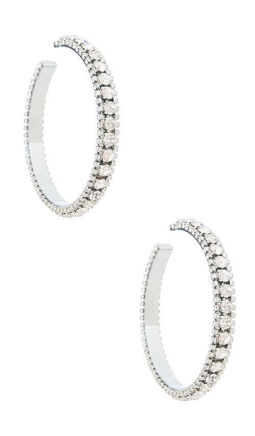 AREA Large Crystal Hoop Earring