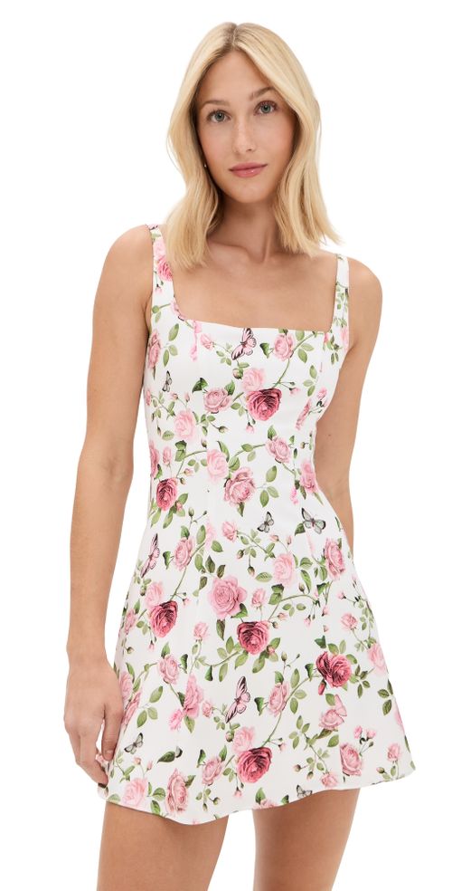 Julia Mini Dress Garden Gossip Off White