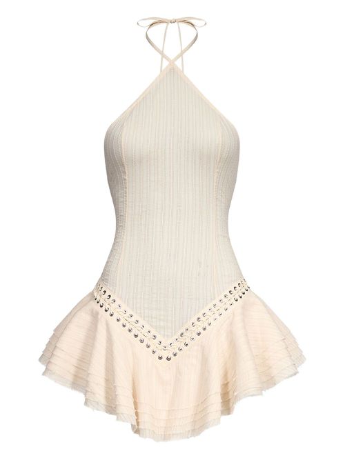Ludovic de Saint Sernin Square mini dres - Neutrals