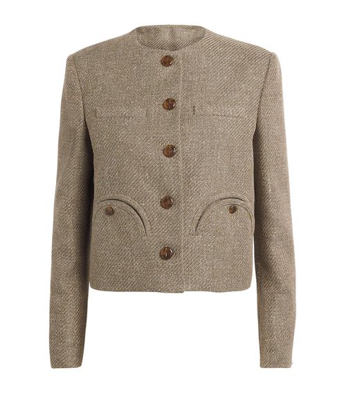Linen-Silk-Cotton Bolero Jacket