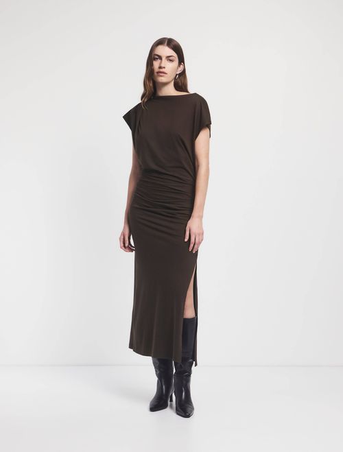 Gabriel Jersey Dress in Turkish Coffee - Organic Cotton/MicroModal