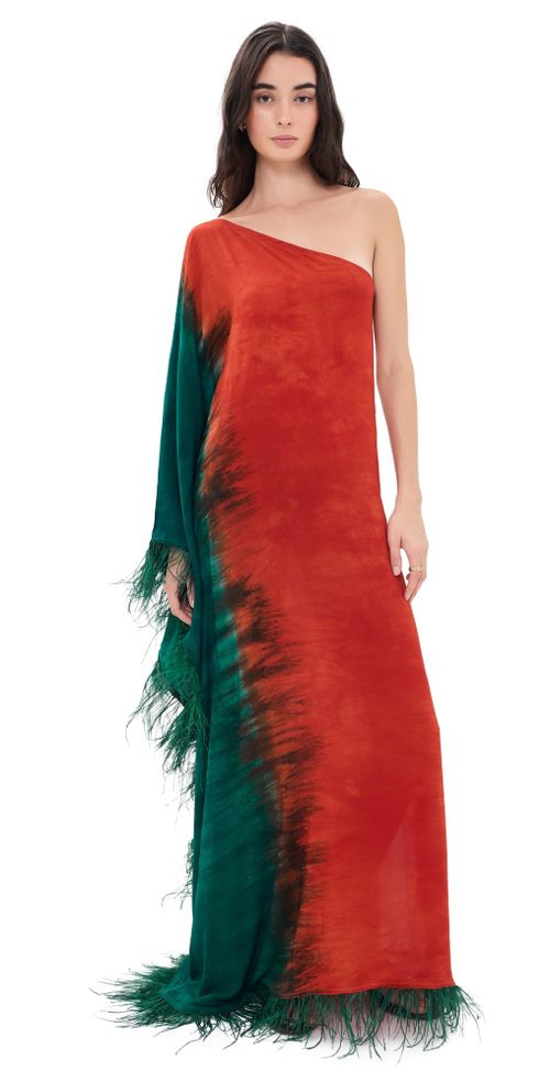 Agboya Dress Green/Red/Pink