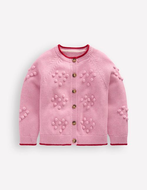 Girls Pretty Bobble Cardigan in Pink | Size 2-3 Years