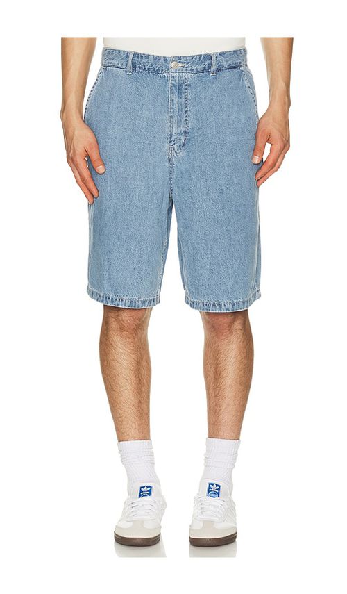 Dunst Linen Denim Shorts in Blue. - M also in L, XL/1X