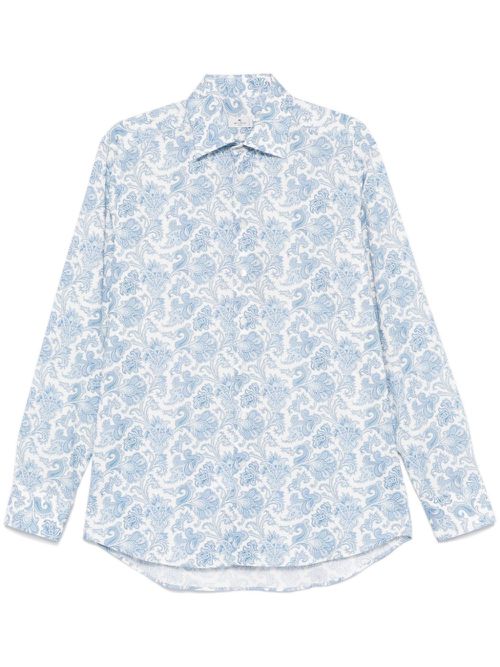 Paisley-print shirt - Blue