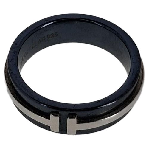 Tiffany & Co T Wide Band Ring in Black Metal