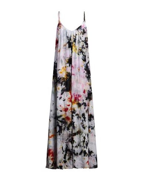 Woman Maxi dress Light grey Size S Cotton