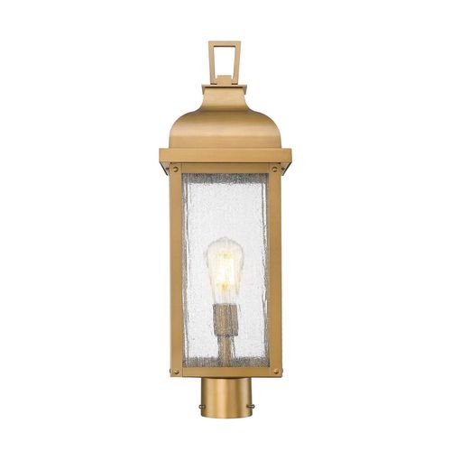 Weathered Brass Outdoor Post Mount from the Madrid Collection