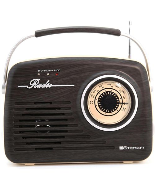 Portable Retro Radio with Built-in Rechargeable Battery