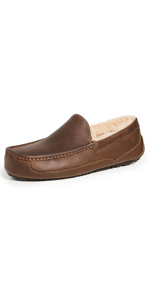 Ascot Leather Slippers Tan
