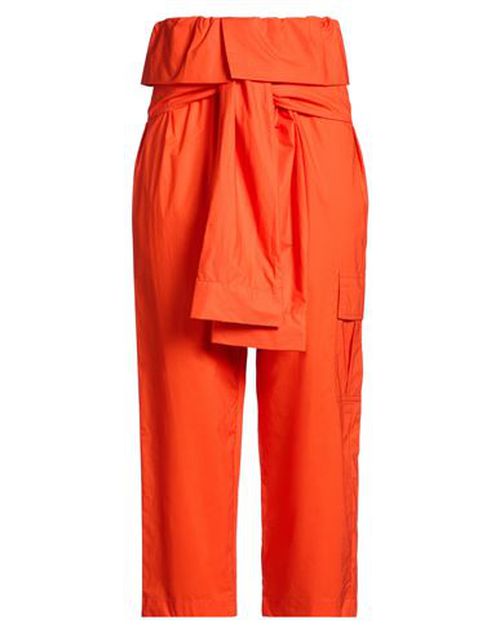 Woman Pants Orange Size 6 Cotton, Elastane
