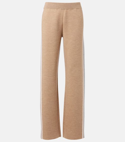 Benada striped wool-blend straight pants