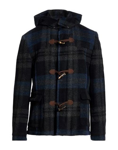 Man Coat Midnight blue Size 34 Polyester, Virgin Wool, Polyacrylic