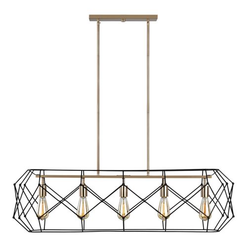 Zarra 5-Light Contemporary Chandelier in Satin Bra