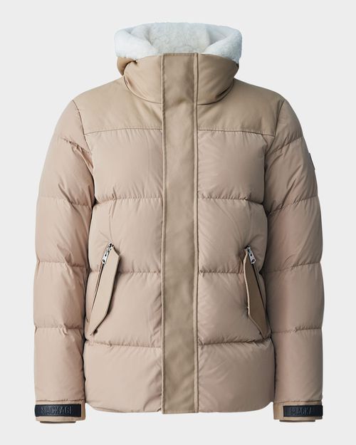 Men's Riley Down Jacket w/ Removable Shearling Bib
