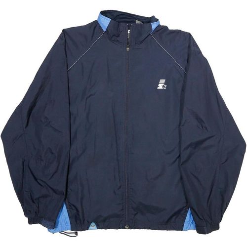 STARTER Mens Navy Blue Sports Zip Polyester Jacket M Lightweight Athletic