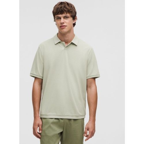Lululemon – Men's Textured Mesh Short-Sleeve Polo Shirt – Color Green/Pastel – Sma