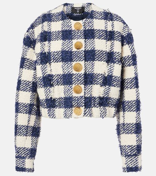 Checked tweed jacket