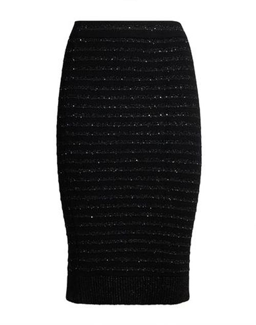 Woman Midi skirt Black Size 6 Viscose, Polyester, Polyamide, Metal, PBT