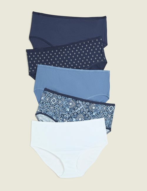 Cotton High-Leg Brief Panty - 5-Pack