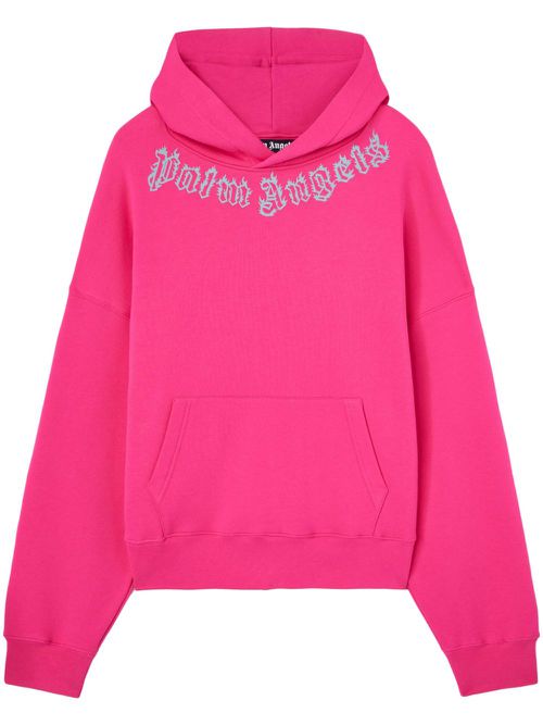 Neck-logo hoodie - Pink