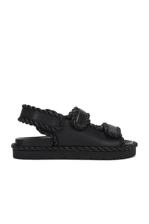 Bottega Veneta Jack Flat Sandal in Black - Black. 41 also in