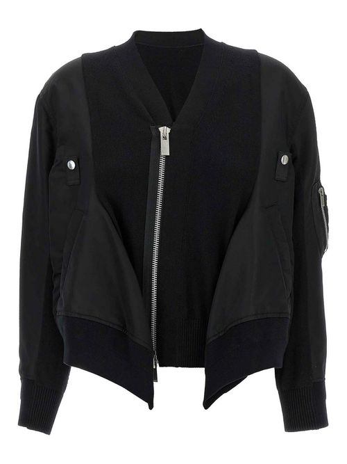 Nylon Insert Cardigan