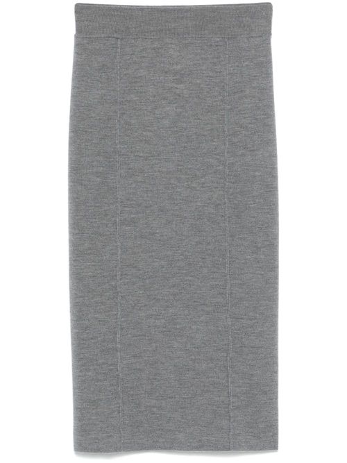 Knitted pencil skirt - Grey
