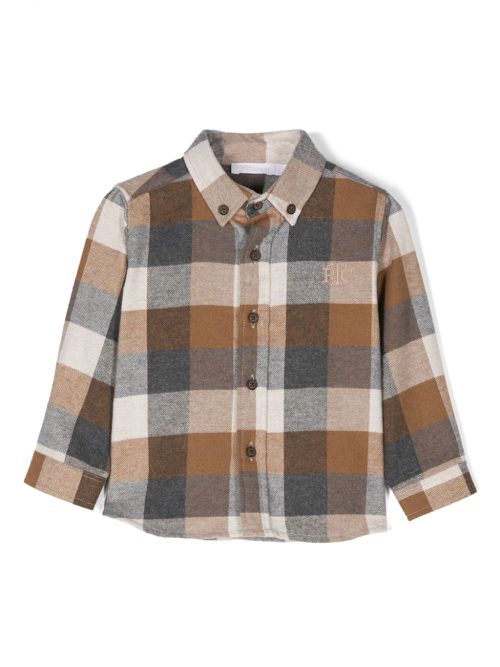 Check-pattern shirt - Neutrals