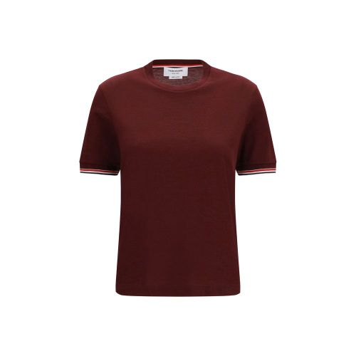 Merino Wool Blend T-Shirt — Burgundy