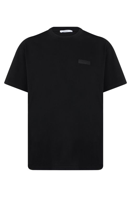 Cotton Crew-Neck T-Shirt — Black