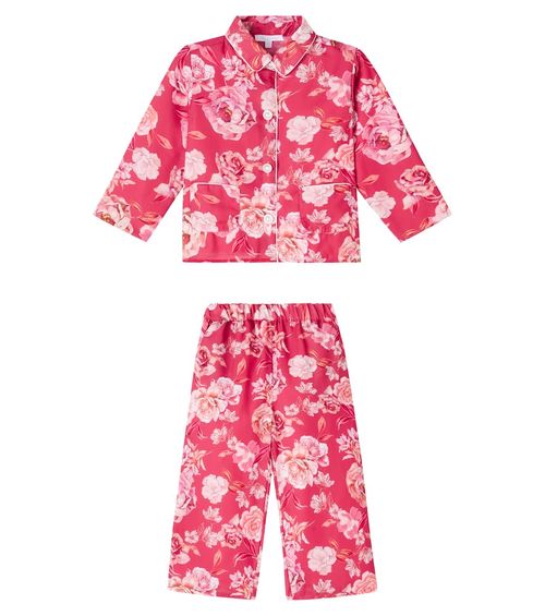 Floral chiffon pajamas