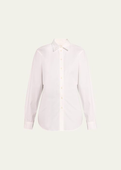 Long-Sleeve Shaped Poplin Shirt