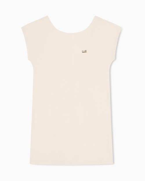 Stretch cotton jersey short dress