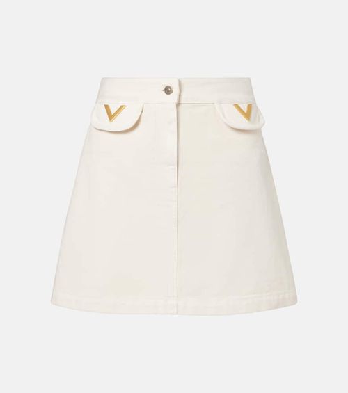 VGold denim skirt