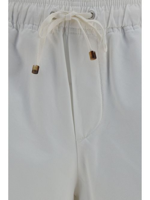 Cotton Utility Cargo Shorts — White