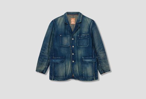 Washed Indigo Denim Jacket — Blue