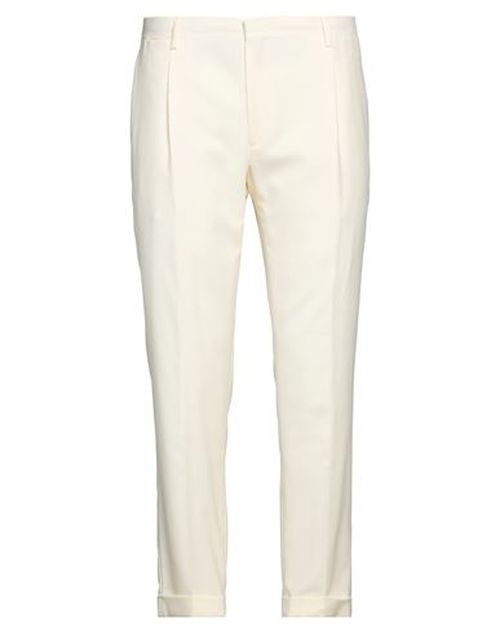 Man Pants Ivory Size 40 Virgin Wool, Elastane