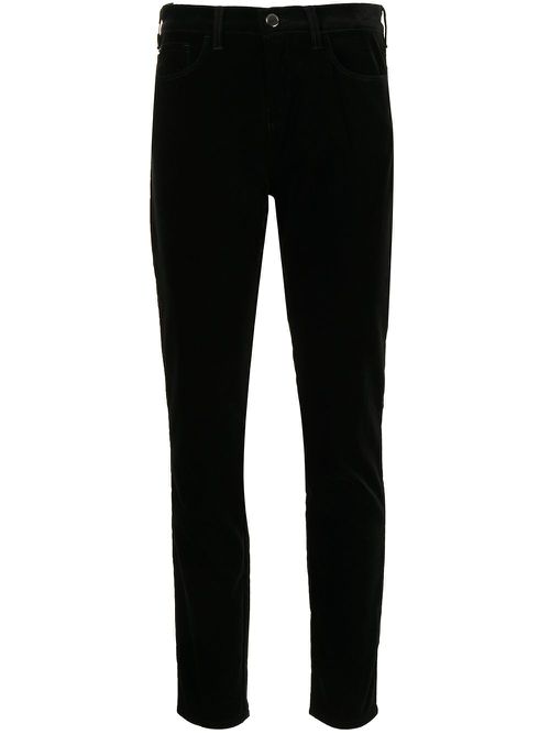 Slim-cut mid-rise jeans - Black