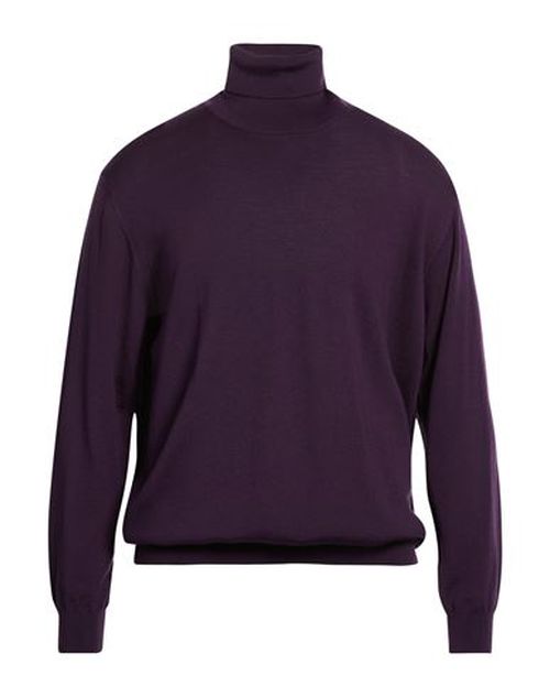 Man Turtleneck Purple Size 44 Virgin Wool