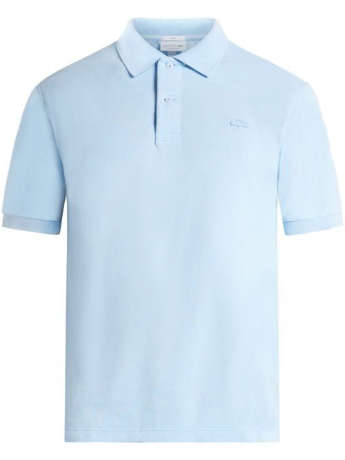 Logo-appliqué cotton polo shirt - Blue