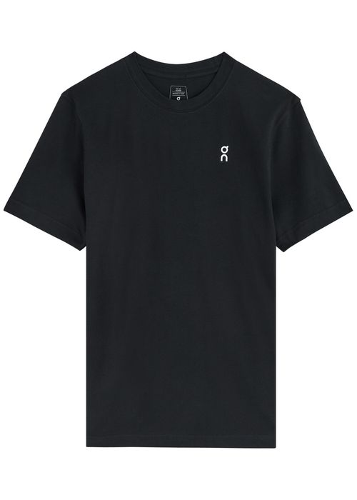 Warp Logo-print CottT-shirt - Black