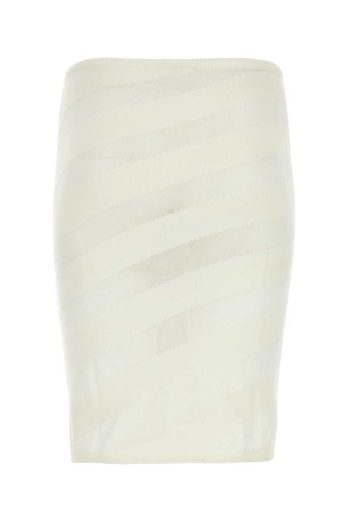 Ivory Viscose Blend Skirt