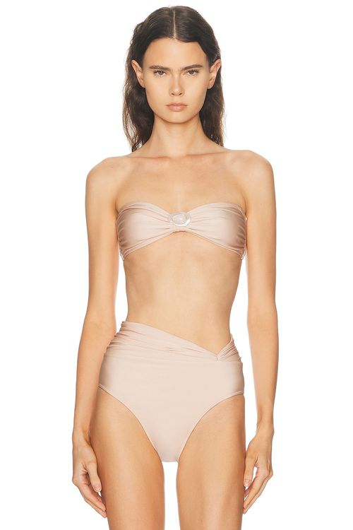 Shani Shemer Rosie Bikini Top in Pink Blush - Blush. L also in M