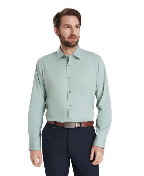 Men's Long-Sleeve Solid Dress Shirt, Macy's Exclusive - Jade