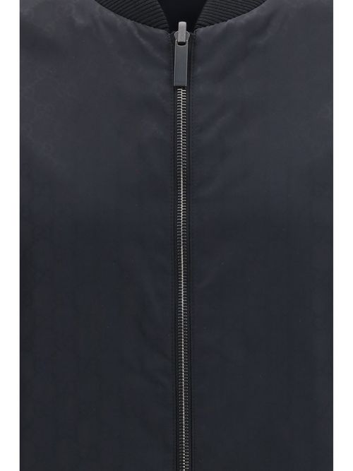 Reversible Silk Faille Jacket — Black