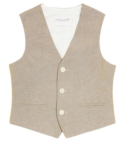 Angus cotton and linen vest